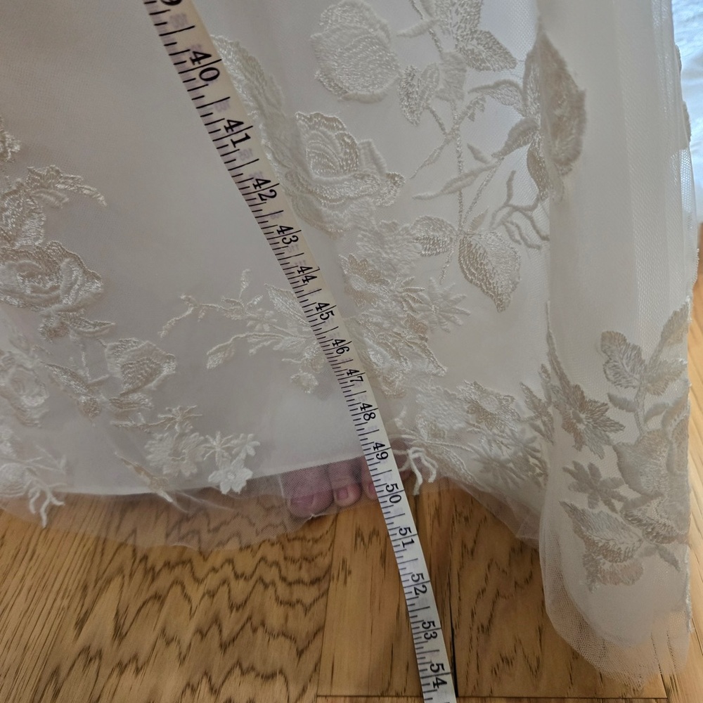 Vera Wang Strapless Hortense White Lace Dress - Picture 13 of 16